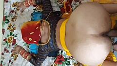 indian father in law bends over beautiful bahu wife doggystyle in bedroom with hindi dirty talk