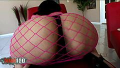 two ebony babes with big asses take huge black cock deep in anal then mouth