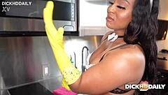 Big Booty Ebony Maid Nyny Craves Dick Suck and Pussy Cream at Work