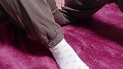 Chubby amateur wife oils up for solo masturbation and real orgasm