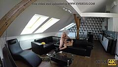 nerdy cuckold sells his gf's pussy for cash what a rush!