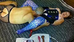 granny carmen and blue angel... lick pussy dick double positions doggystyle missionary double cum dreamgirl