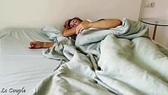 my morning hard dick rubbing her clit wasn't enough... wife craved full creampie pounding with toys and spooning