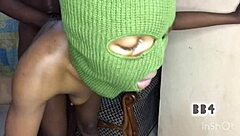 African teen's legs tremble during intense 10-inch action in steamy gh scene.