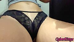 Gym bathroom masturbation leaves pretty latina teen's wet pussy soaked from intense arousal