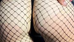 Naughty redhead in pantyhose cosplay date ends CUM COATED