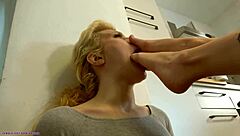 open wide, emma... gag on grace's feet like a good girl!