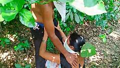 couple sneaks into indian jungle for raw outdoor sex adventure