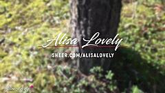 Stranger bends brunette over outdoors face fucks then pussy pounds