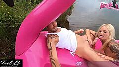 Skinny german blonde teen bitch outdoor sex petite tits