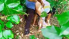 couple sneaks into indian jungle for raw outdoor sex adventure