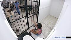 In the hospital night, Dr Tampa handcuffs nurse Rebel Wyatt for deepthroat facefuck and toy vibes