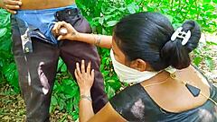 couple sneaks into indian jungle for raw outdoor sex adventure