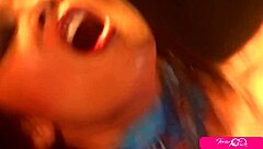 Tera Patrick rubs her shaved pussy in sexy lingerie dance