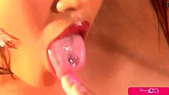 Tera Patrick rubs her shaved pussy in sexy lingerie dance