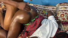 Hotjanet Takes Big Black Cock Deep Doggy with Her Massive Tits Bouncing!