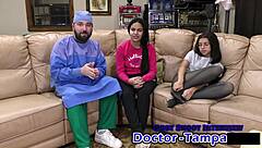 dr tampa... my neighbor alix avery's first gyno exam with anal fingering and shaved pussy humiliation