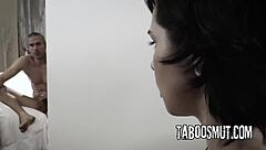 pervy boss gonna pop virgin babysitter's cherry with his huge cock?