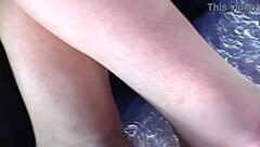 pretty blonde babe with big natural tits gives a sneaky nose job intro