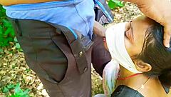 couple sneaks into indian jungle for raw outdoor sex adventure