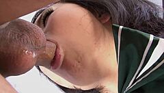 japanese cutie moans loud as toys tease her shaved pussy before hard fucking gangbang creampie