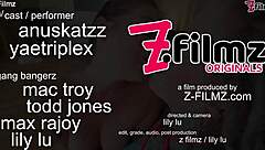 Two tattooed curvy alt girls take rough gangbang face fucks and facials from four guys