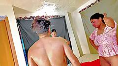 hey babe 😍 uttaran20's living room ffm threesome rocks with rough riding and big cock action! 🔥💦