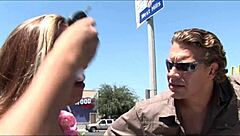 A milf gives her boyfriend a handjob and blowjob session