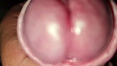 Sexy guy jerks big dick fast on open ass. Dense cumshot blasts closeup strong