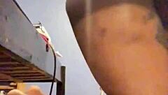 ebony milf teases with strip then deepthroats big black cock wet