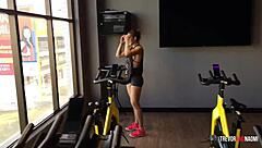 curvy ebony babe bent over post-workout, takes black cock doggystyle craving cum 💦🏋️