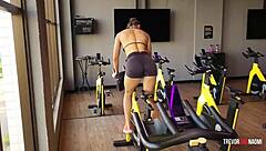 curvy ebony babe bent over post-workout, takes black cock doggystyle craving cum 💦🏋️