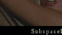 blonde sub tied up spanked fingered then drilled hard cum humiliation in lingerie