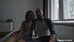 Erin submits to Matthias' monster cock riding in stockings