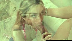 tiny cute blonde gamer girl chokes on friends monster cock sloppy deepthroat ride