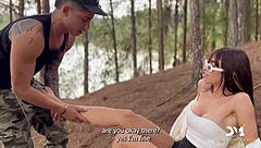 skinny stranger alicia trece rides danner mendez's cock lost deep in horny forest fuck