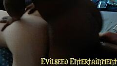 Big Black Cock Pounds Ebony Ass Bent Over Doggy Creampie Hardcore