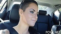 adorable babe feels deep emotions sucking hard cock in intense pov