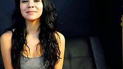 sexy coed sabrina deepthroats then bends for doggystyle banging and facial jizz