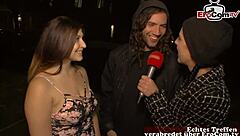 hey young german teen picks up strangers on street for public fun