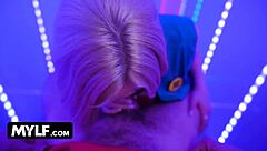 Blonde Milf With Natural Tits Deepthroats Boss Doggy Fucked At Work Glasses On