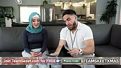 hey virgin hijab girl, coach teaches you to ride big cock bent over in leggings