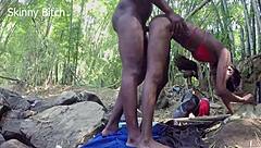 muscular bodybuilder dominates skinny babe with rough forest sex full movie