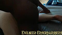 Big Black Cock Pounds Ebony Ass Bent Over Doggy Creampie Hardcore