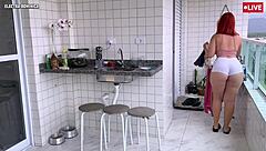 i hired this hot maid in short shorts to tease me shes so damn sexy