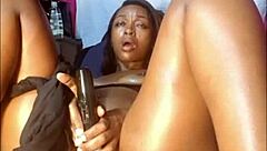 imagine my bed soaked from her squirting ebony curves dancing wet at home