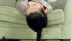 so this curvy stepmom enters the deepthroat ballgag contest, gagging hard on cock while bound and choking for that mouthful win