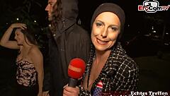 hey young german teen picks up strangers on street for public fun