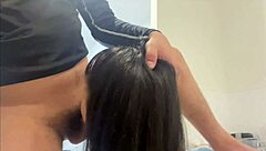 japanese couple shares tender moments at pool hotel upon arrival