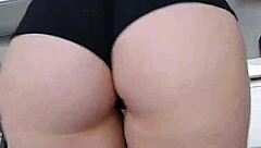 Brunette babe bent over assfucked doggystyle then rides cowgirl pov